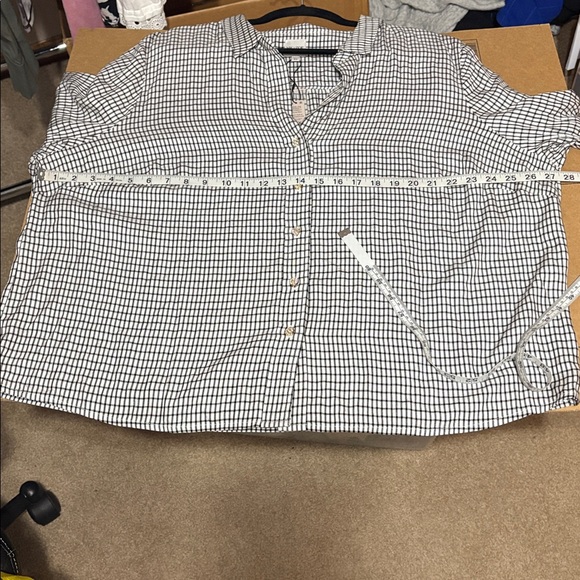 Nic+Zoe NWT plus size 2x femme plaid shirt button up long sleeve collared - Picture 9 of 11